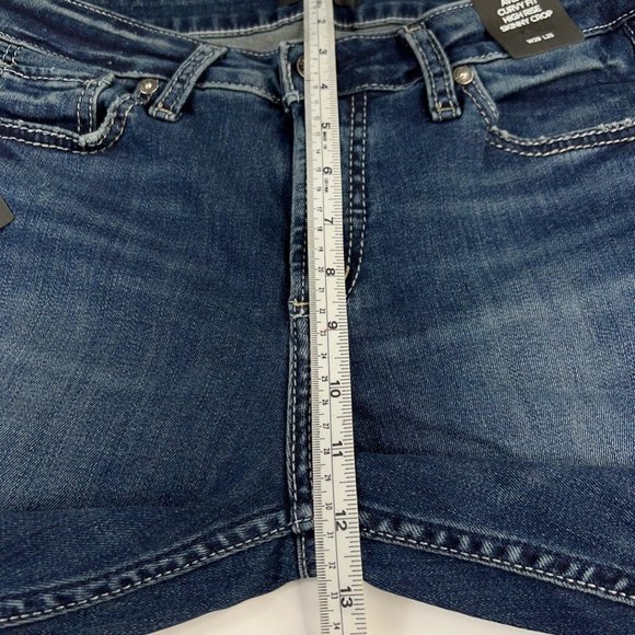 Silver Jeans Womens Avery Curvy Fit High Rise Skinny Crop Blue Jeans 29x25 New - Picture 6 of 12